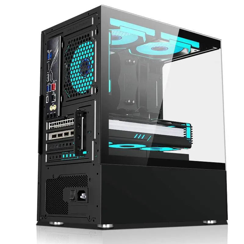 🖥️💡 Gabinete Gamer Aquário PIXXO CG200B Preto – Vidro Temperado, RGB, Alta Performance para Setup