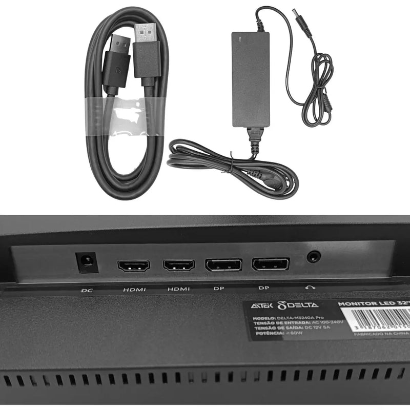 🖥️✨ Monitor 32" 4K IPS Ultra HD (3840×2160) • 75Hz • 1ms • HDMI/DisplayPort • Suporte Ergonômico