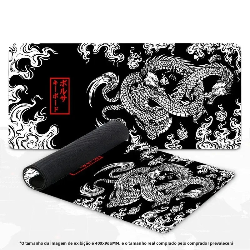 🐉 Mousepad Gamer XXL Dragão Japonês – 900x400 / 700x300 | Alta Performance + Tema Anime