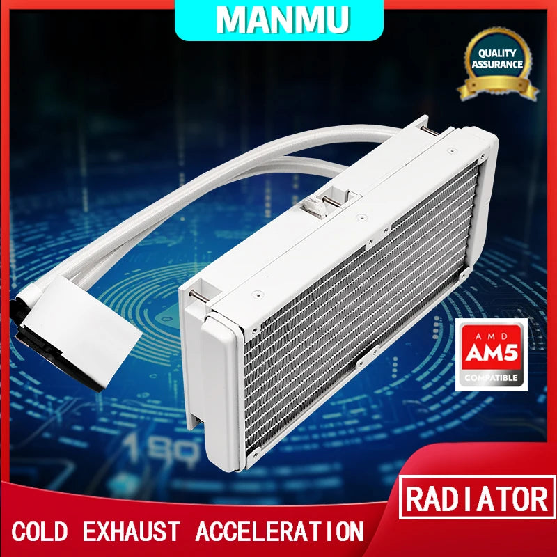 ❄️ Manmu – Water Cooler 240mm RGB para CPU com Ventoinhas PWM (4 pinos)