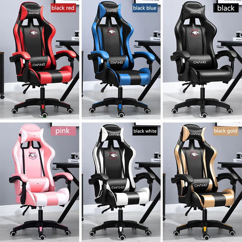 🔥🪑 Cadeira Gamer WCG Premium – Couro Racing, Conforto Extremo, Escritório & Internet Café | Alta Qualidade para Jogadores PRO