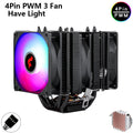 ⚔️ HNHU Dual Tower RGB (Preto/Branco) – Cooler CPU 6 Heatpipes Ultra Silencioso | Intel & AMD