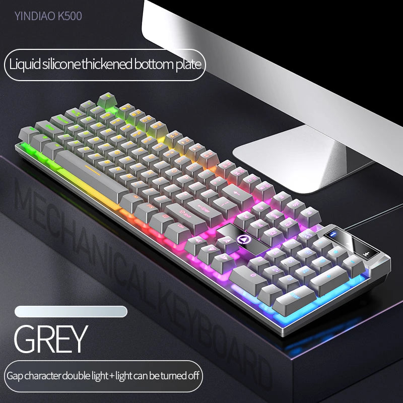 🎮🔥 TECLADO GAMER HARDCORE 104 TECLAS • RGB RAINBOW EXPLOSIVO • FEEL MECÂNICO • E-SPORTS DE ALTA PERFORMANCE