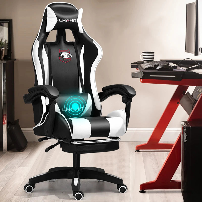 🔥🪑 Cadeira Gamer WCG Premium – Couro Racing, Conforto Extremo, Escritório & Internet Café | Alta Qualidade para Jogadores PRO