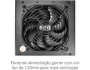 Fonte Gamer ATX 500W Real K-Mex Gaming Master EZ889 80 Plus White Pfc Ativo Bivolt Automático