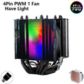 ⚔️ HNHU Dual Tower RGB (Preto/Branco) – Cooler CPU 6 Heatpipes Ultra Silencioso | Intel & AMD