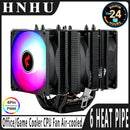 ⚔️ HNHU Dual Tower RGB (Preto/Branco) – Cooler CPU 6 Heatpipes Ultra Silencioso | Intel & AMD
