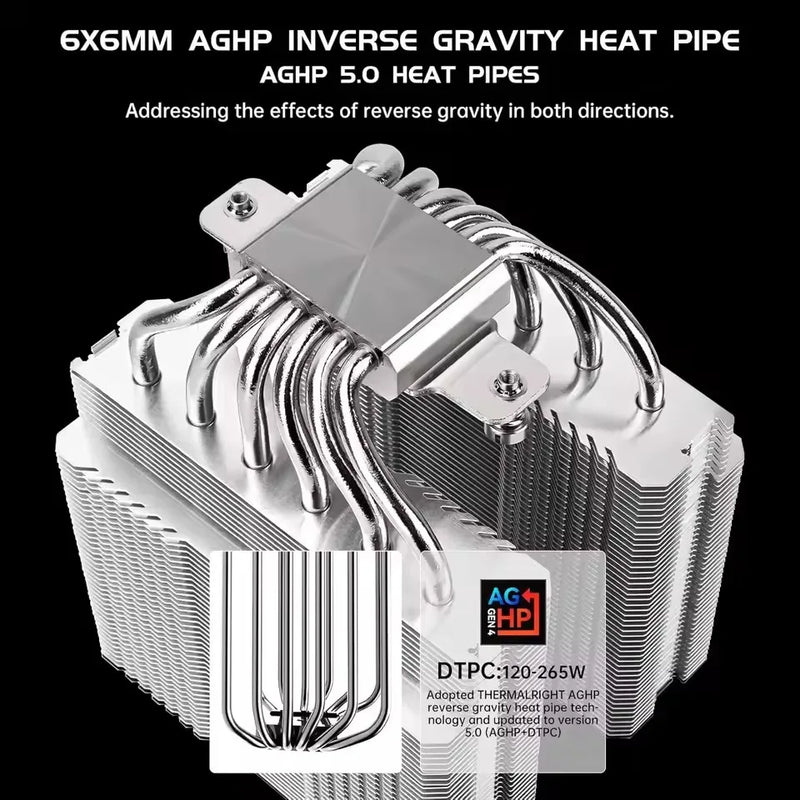 Thermalright Peerless Assassin 120 SE V2 Radiador de resfriamento de ar para caixa de computador, suporte LGA1851/1700/AM5/AM4 com ventilador 120x120x28mm