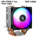 Ventilador cooler eficiente para cpu, 90mm, 4 pinos/pwm, pc, tipo torre, radiador, 2/4/6, instalação de tubo de calor lga2011 x79 x99 115x1200 1700 amd am3 am4