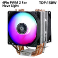 Ventilador cooler eficiente para cpu, 90mm, 4 pinos/pwm, pc, tipo torre, radiador, 2/4/6, instalação de tubo de calor lga2011 x79 x99 115x1200 1700 amd am3 am4