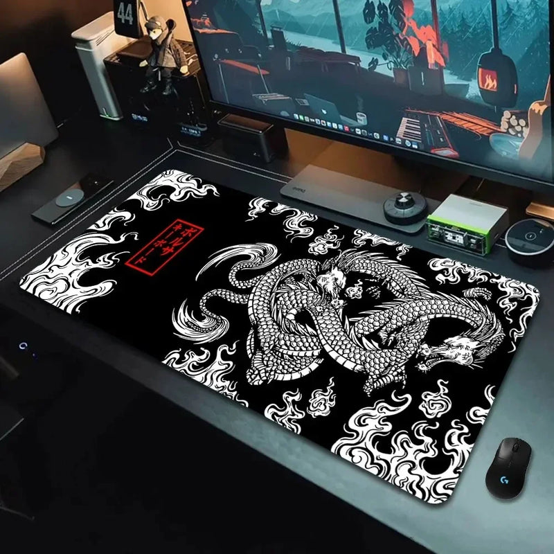 🐉 Mousepad Gamer XXL Dragão Japonês – 900x400 / 700x300 | Alta Performance + Tema Anime