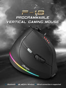 🖱️⚡ Mouse Gamer Vertical RGB Jomaa – 24000 DPI, Botões Programáveis, Sem Fio/Com Fio, Ergonomia Pro E-Sports ⚡🖱️