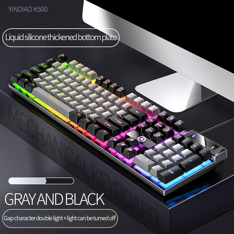 🎮🔥 TECLADO GAMER HARDCORE 104 TECLAS • RGB RAINBOW EXPLOSIVO • FEEL MECÂNICO • E-SPORTS DE ALTA PERFORMANCE