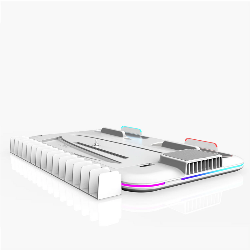 ❄️🎮 Estação de Resfriamento Turbo para PS5 + Dock de Carregamento de Controles + RGB