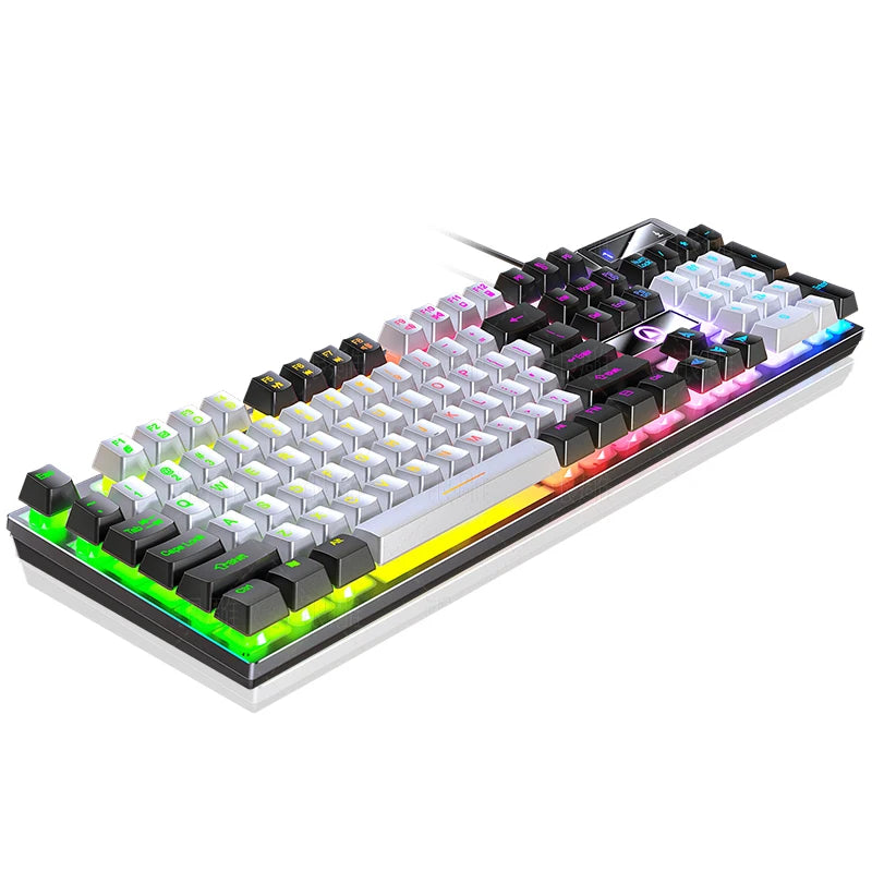 🎮🔥 TECLADO GAMER HARDCORE 104 TECLAS • RGB RAINBOW EXPLOSIVO • FEEL MECÂNICO • E-SPORTS DE ALTA PERFORMANCE