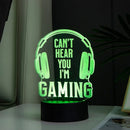 🎧💡 Luminária Gamer 3D Headset – Luz Noturna Decorativa com 7 Cores / Luz Quente