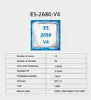 🧩 Kit SOYO X99 + Xeon E5-2680 V4 + 16GB DDR4 (2×8GB) + Suporte NVMe M.2