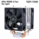 Ventilador cooler eficiente para cpu, 90mm, 4 pinos/pwm, pc, tipo torre, radiador, 2/4/6, instalação de tubo de calor lga2011 x79 x99 115x1200 1700 amd am3 am4