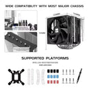 Thermalright Peerless Assassin 120 SE V2 Radiador de resfriamento de ar para caixa de computador, suporte LGA1851/1700/AM5/AM4 com ventilador 120x120x28mm