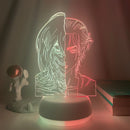 🌙🎮 Luminária 3D Gamer Anime – Base Duotone LED | 7/16 Cores + Controle Remoto