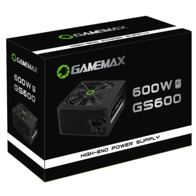 🔌⚡ Fonte ATX Gamer 600W Gamemax GS600 – 80 Plus Black & PFC Ativo