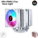⚔️ HNHU Dual Tower RGB (Preto/Branco) – Cooler CPU 6 Heatpipes Ultra Silencioso | Intel & AMD