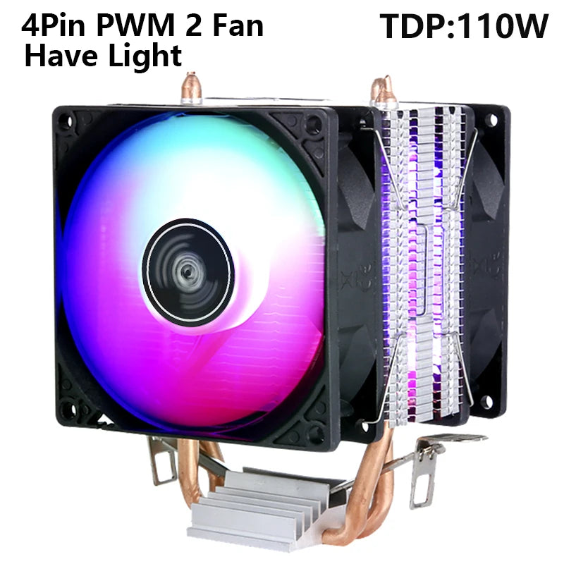 Ventilador cooler eficiente para cpu, 90mm, 4 pinos/pwm, pc, tipo torre, radiador, 2/4/6, instalação de tubo de calor lga2011 x79 x99 115x1200 1700 amd am3 am4