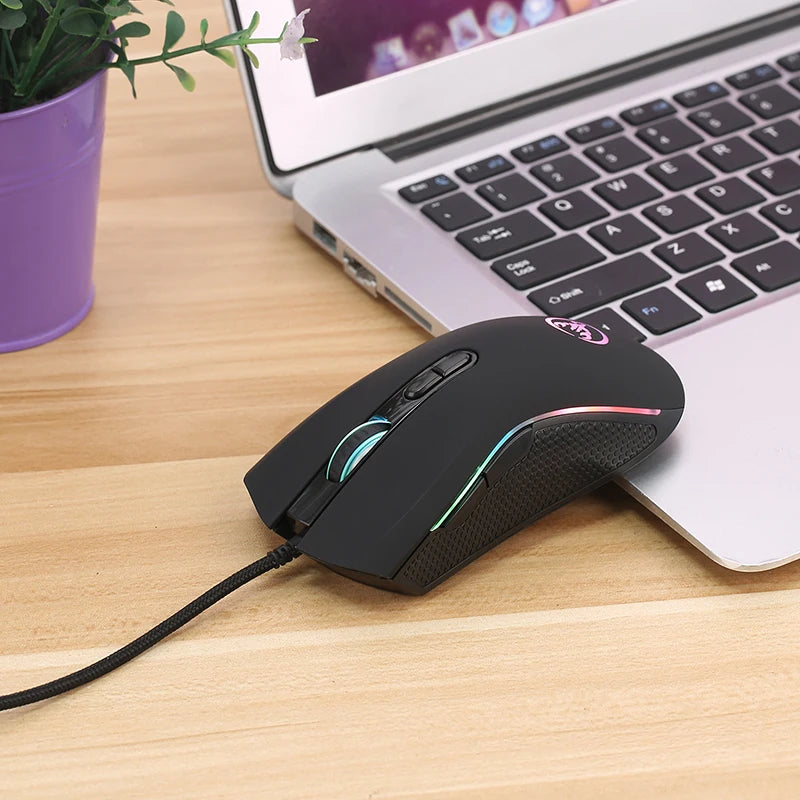 🖱️ Mouse Gamer com Fio – 7 Botões • 3200 DPI • LED Multicor