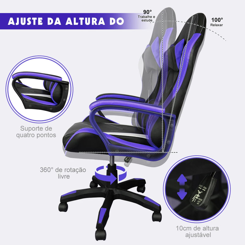 🪑 Cadeira Ergonômica Giratória para Escritório – Conforto, Mobilidade e Design Moderno