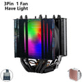 ⚔️ HNHU Dual Tower RGB (Preto/Branco) – Cooler CPU 6 Heatpipes Ultra Silencioso | Intel & AMD