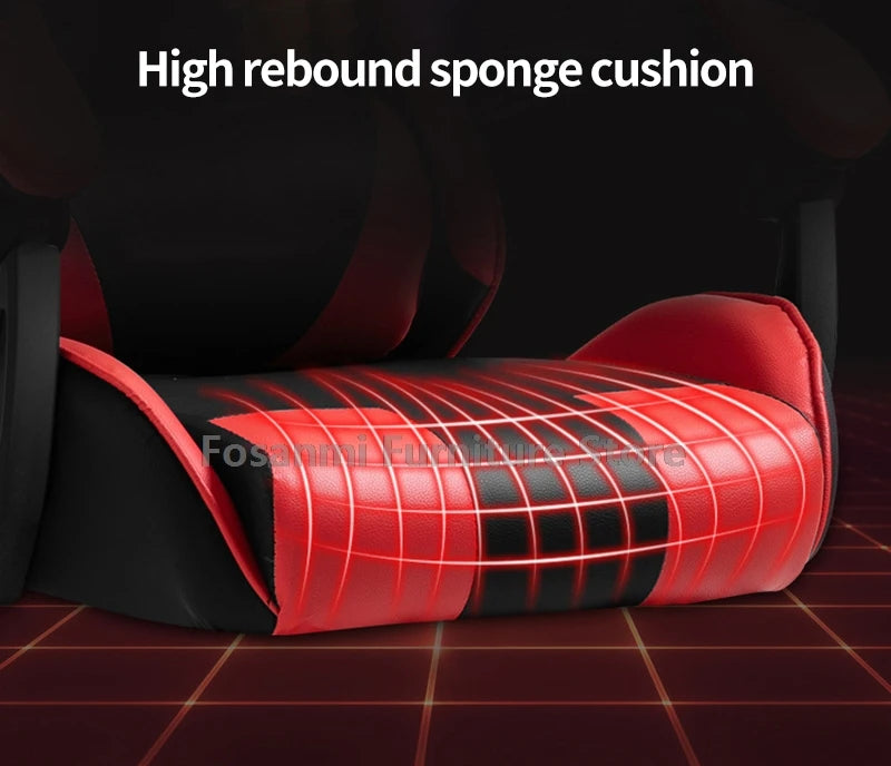 🎮🔥 Cadeira Gamer Reclinável com Encosto de Cabeça e Apoio Lombar – Altura Ajustável, Confortável, Escritório & Setup Gamer