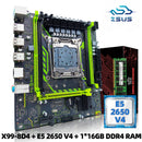 🧩 Kit ZSUS X99-8D4 – Placa-Mãe + Xeon E5-2650 V4 + 16GB DDR4 | Suporte NVMe M.2 | LGA2011-3
